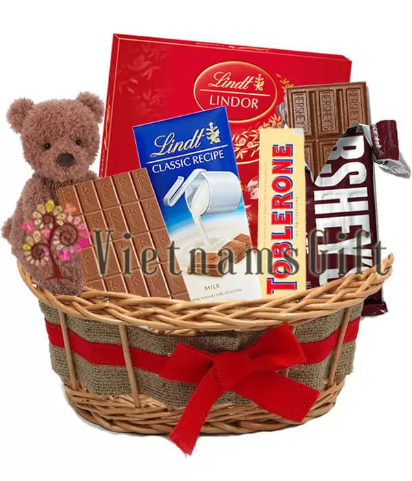 Chocolate Basket - Christmas Holiday Cheer Basket